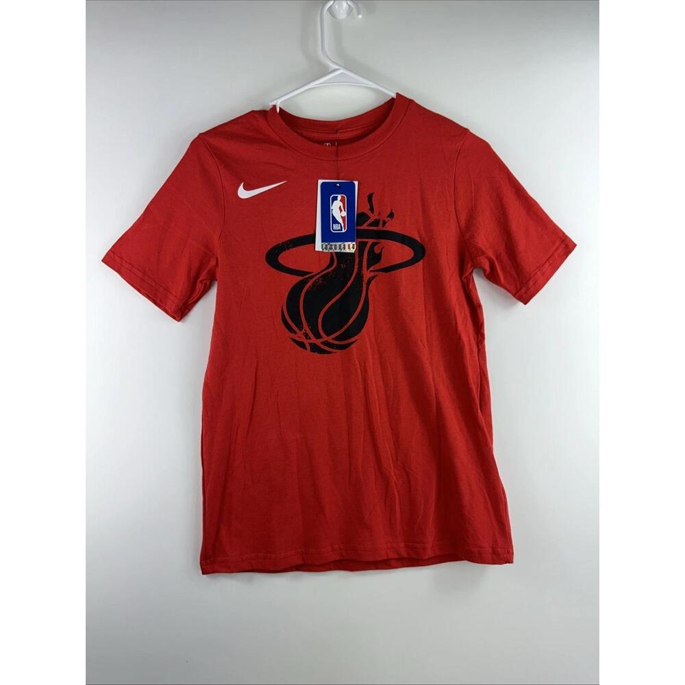 Nwt Miami Heat Youth Medium 10-12 City Edition Red Culture T-Shirt 32